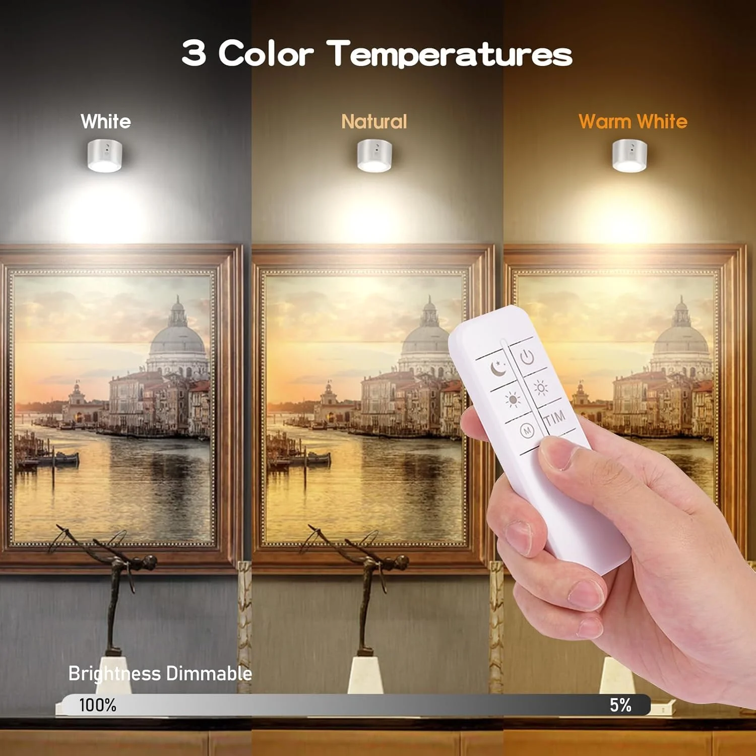 Image galerie 2 - Applique Murale Led Sans Fil Rechargeable – Éclairage Intelligent 360°